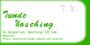 tunde wosching business card